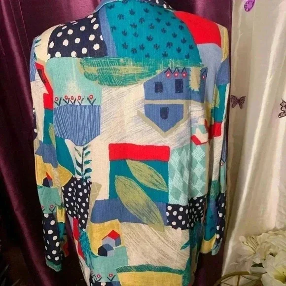 Vintage Danielle B. Abstract Colorful Blazer , size medium - Picture 5 of 5